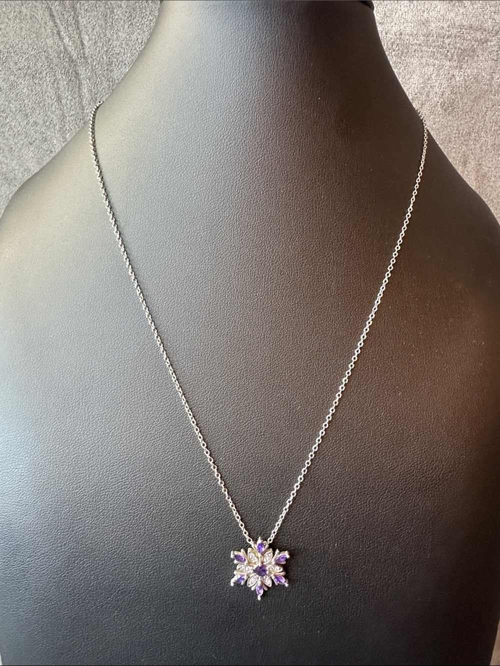 Flower Pendant Necklace - Sterling